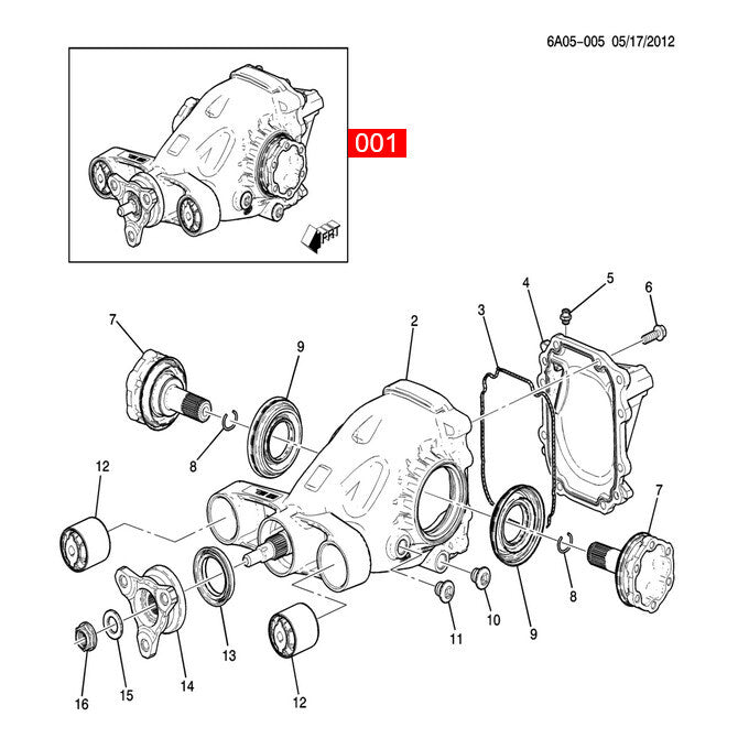 Rear Differential Axle Carrier 3.27 Ratio for Cadillac ATS 6AT 2013-19 84110753