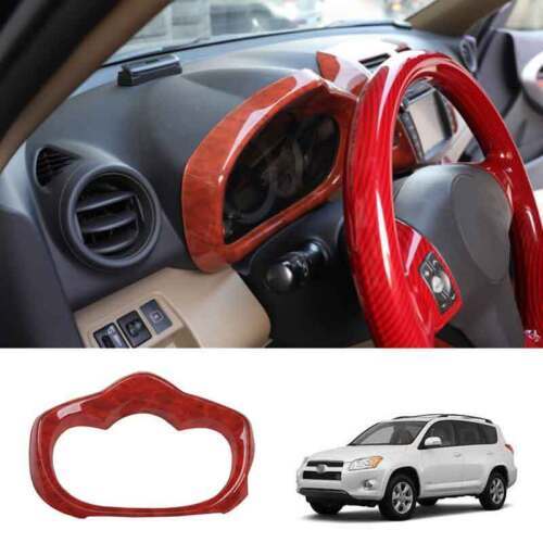 Wood Grain ABS Inner Dashboard Panel Frame Cover Trim for Toyota RAV4 2006-2012