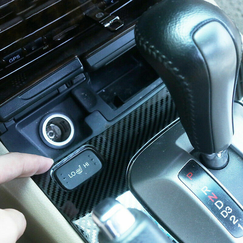 Console Gear Shift Frame Cover Trim for Honda Accord 08-2013 Steel Carbon Fiber