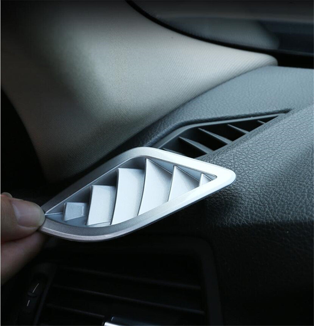 2¡ÁSilver ABS Dashboard Air Vent Outlet Panel Trim for BMW 5 Series F10 2011-2017
