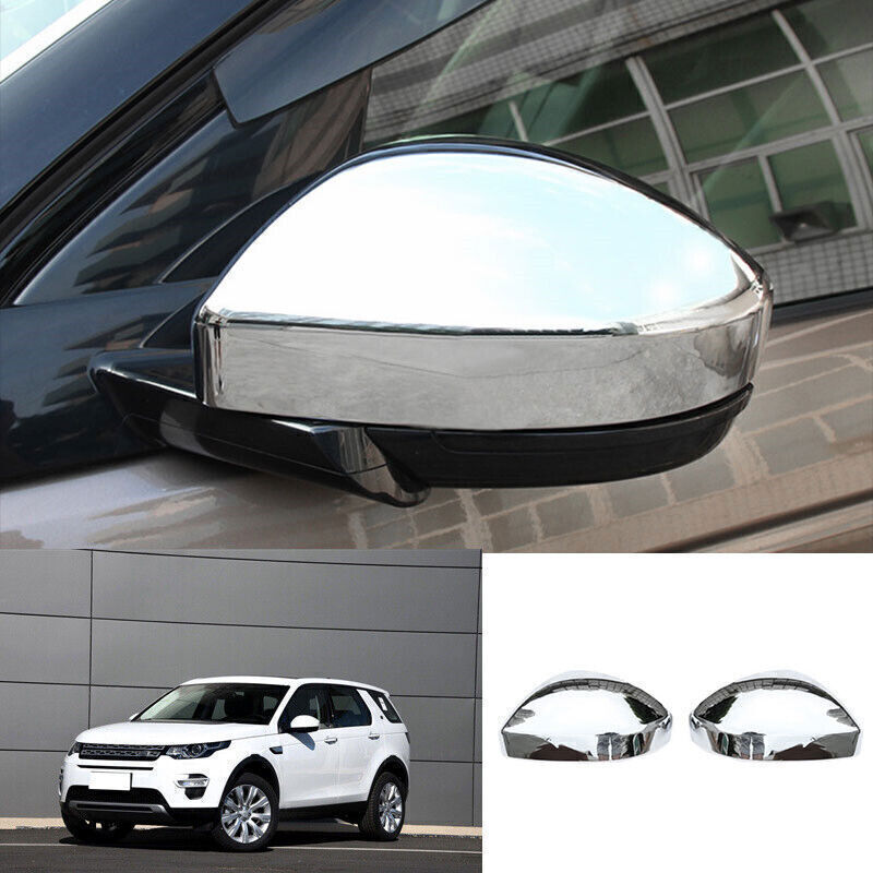 Fit For LR Discovery Sport 2015-19 ABS Chrome Rear View Mirror Cap Cover Trim 2P
