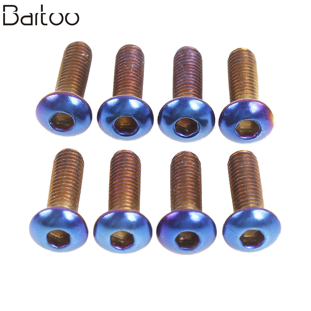 Roast Blue 8PCS Racing Car Steering Wheel Screw Kit M5x0.8 Bolts Round Head