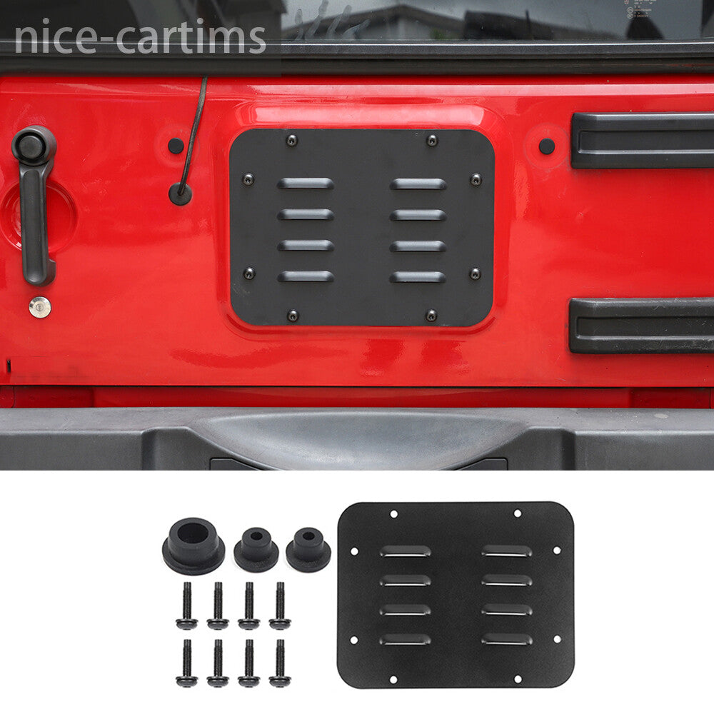 Rear Tailgate Exhaust Plate Rubber Plug Screw Trim for Jeep for Wrangler JK 2007-17