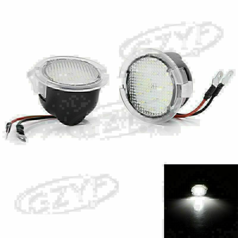 LED Rear Side Mirror Puddle Lights White for Ford 09-14 F150 2pcs New