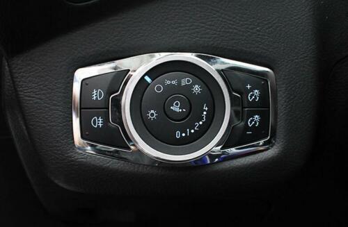 Chrome Trim Headlight Switch Control Frame Trim for Ford Escape Kuga 2013-2019