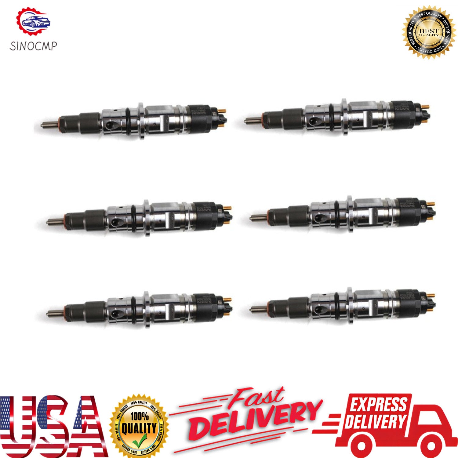 6x Diesel Fuel Injectors Fits for Dodge for Ram 2007-2012 2500/3500 Engine