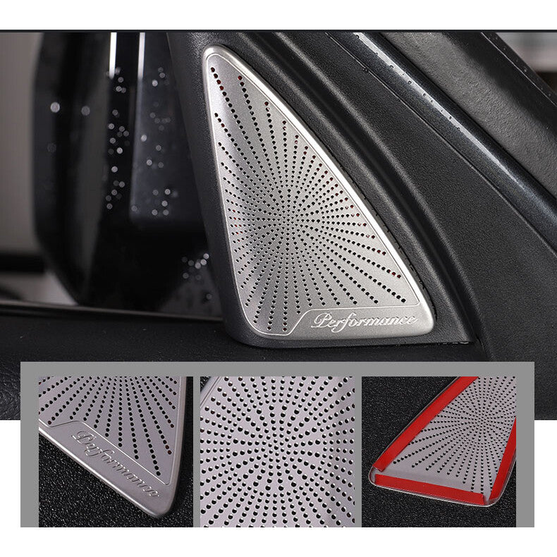 for Hyundai Palisade 2020-22 Silver Front Door Speaker A-Pillar frame Cover Trim