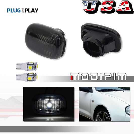 Two white 6000K LED side marker lights for Toyota Celica T20/23 for Corolla RAV4