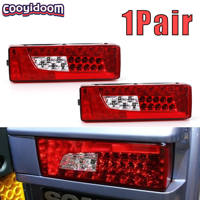 Pair 24V LED Tail Light Combination for Scania G400 G450 Heavy Truck with buzzer