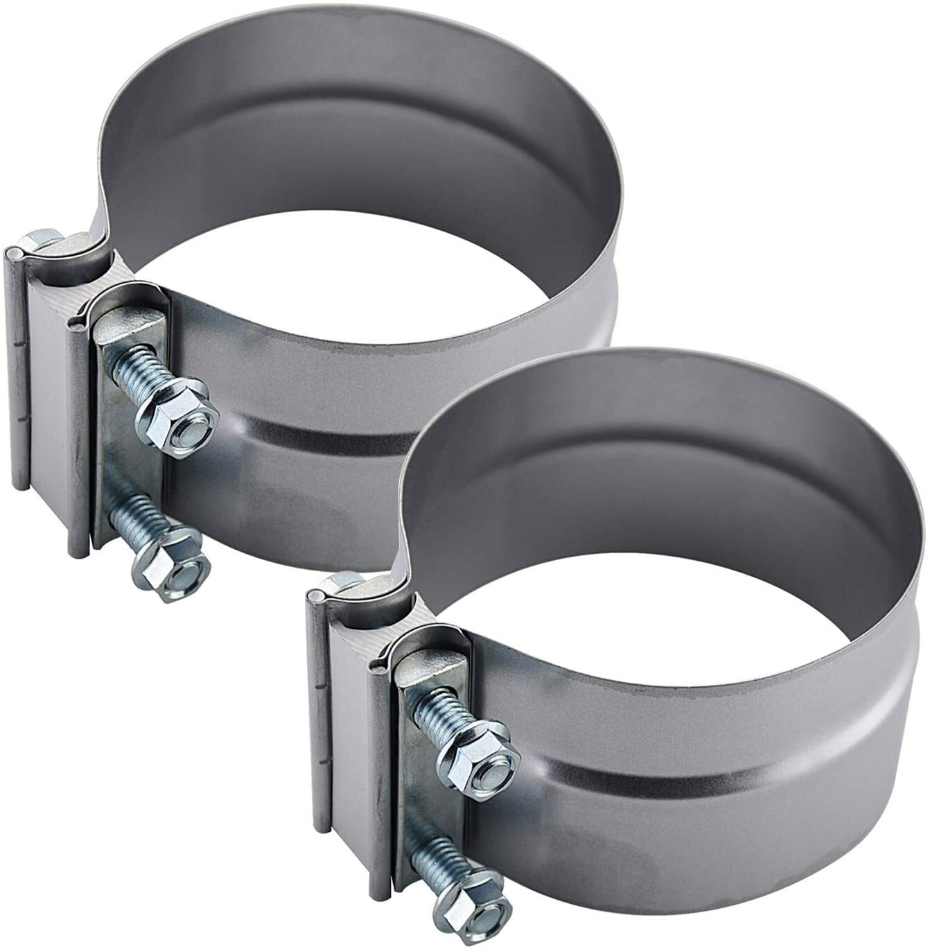 2.5-inch coiled hose with clamp repair prefabricated 304 stainless steel 2-piece set