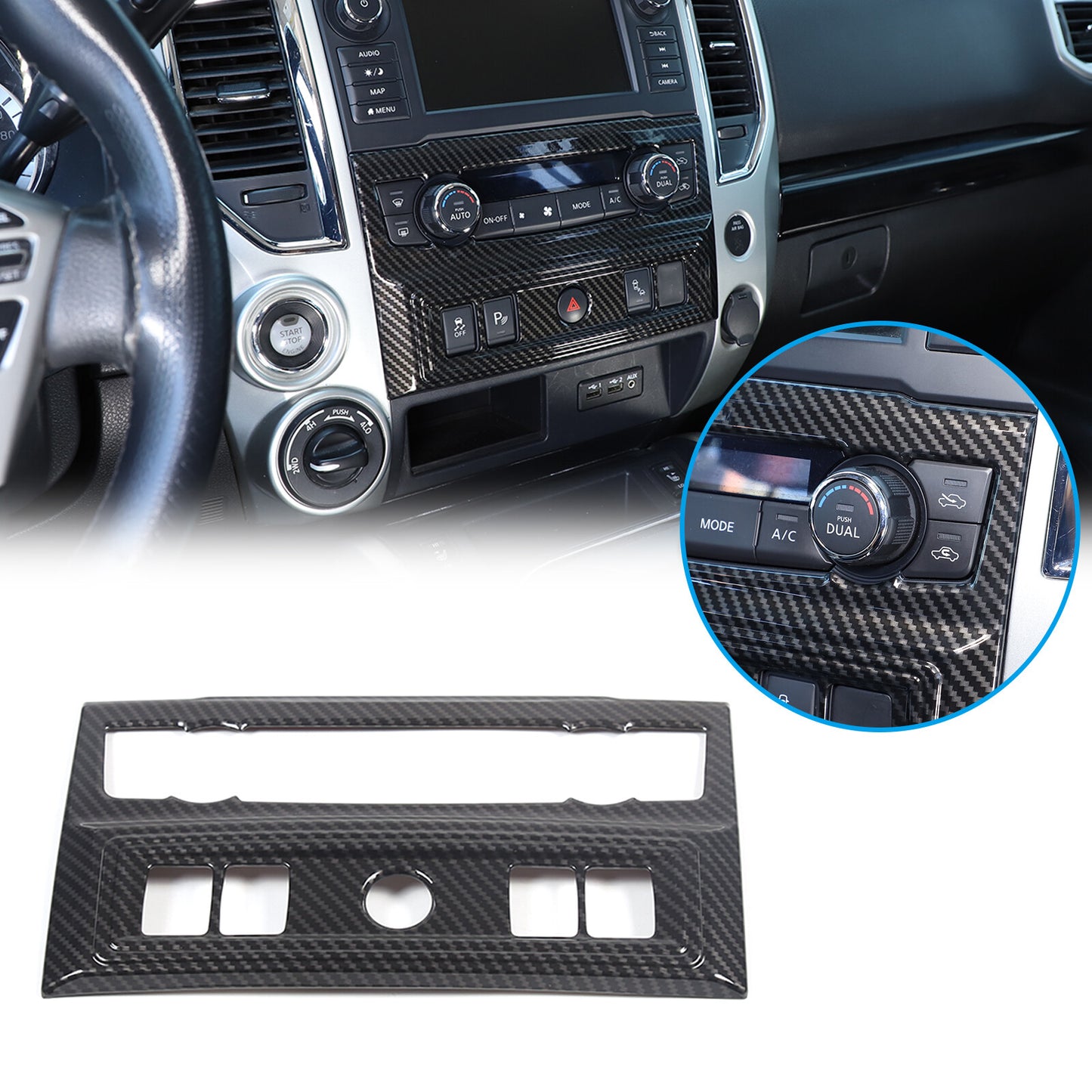 Oak ABS interior communication mode button trim frame for Ford Maverick 2022+