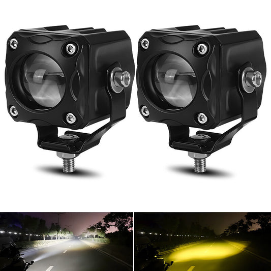 2X LED Work Light Pods OffRoad Spot Driving Fog Lamp Yellow White Motorcycle ATV