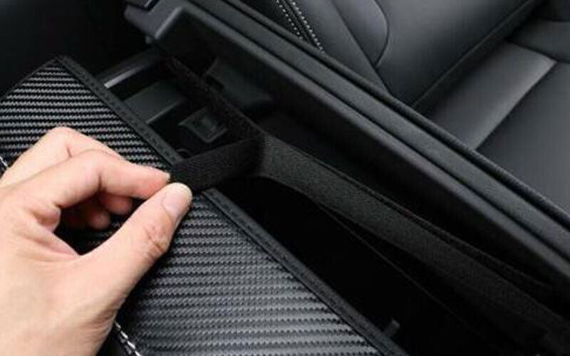 for Nissan Rogue 21-23 Carbon Fiber Central Console Armrest Box Trims Holster 2P