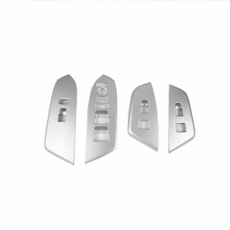 Glass Window Lifting Lock Panel Trim Fit for Honda CR-V CRV 2017-22 Matte Silver