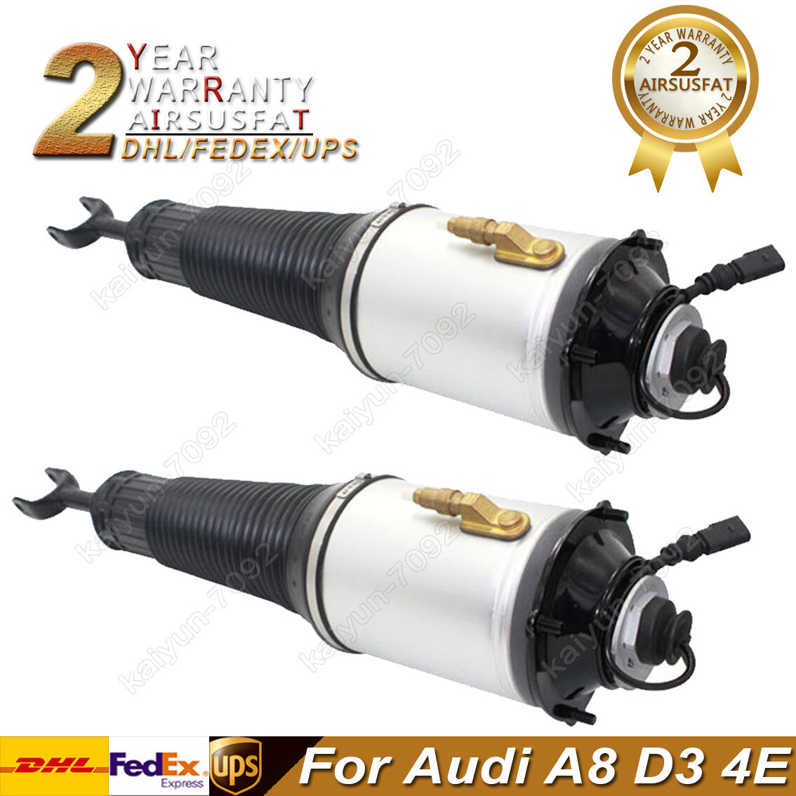 2x Rear Left Right Air Suspension Shock Struts for Audi for A8 D3 Quattro A8L S8 4E