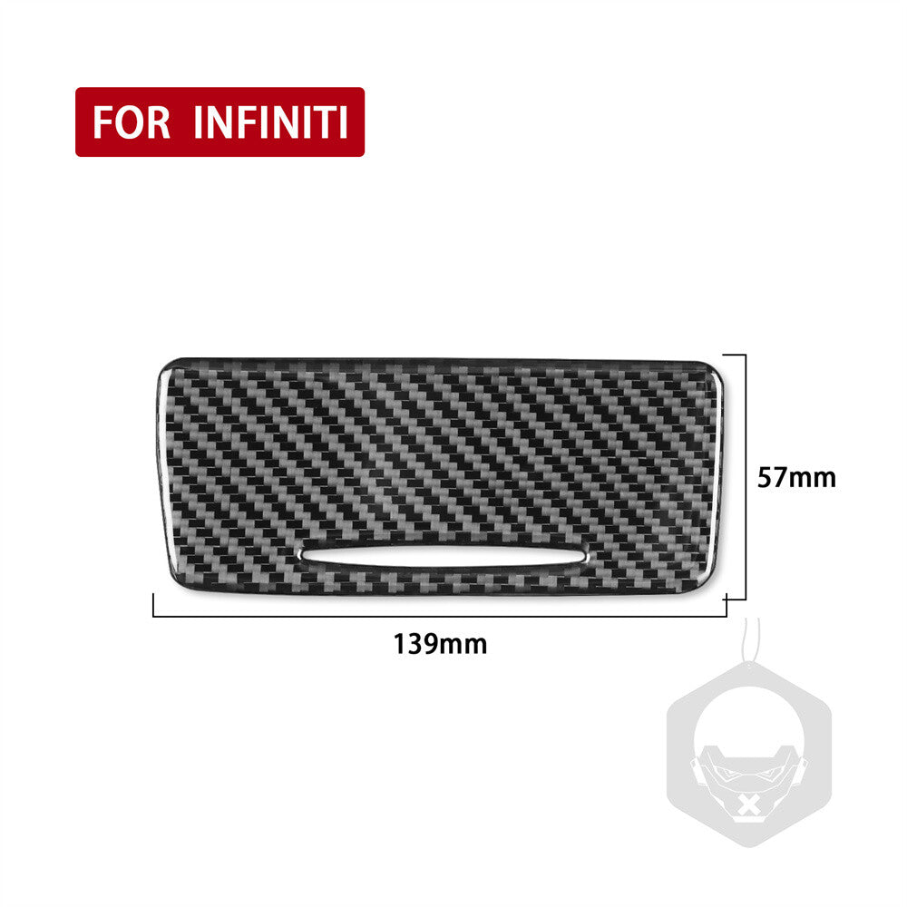 Carbon Fiber Inner Cigarette Lighter Panel Cover Trim for Infiniti G37 2007-2009