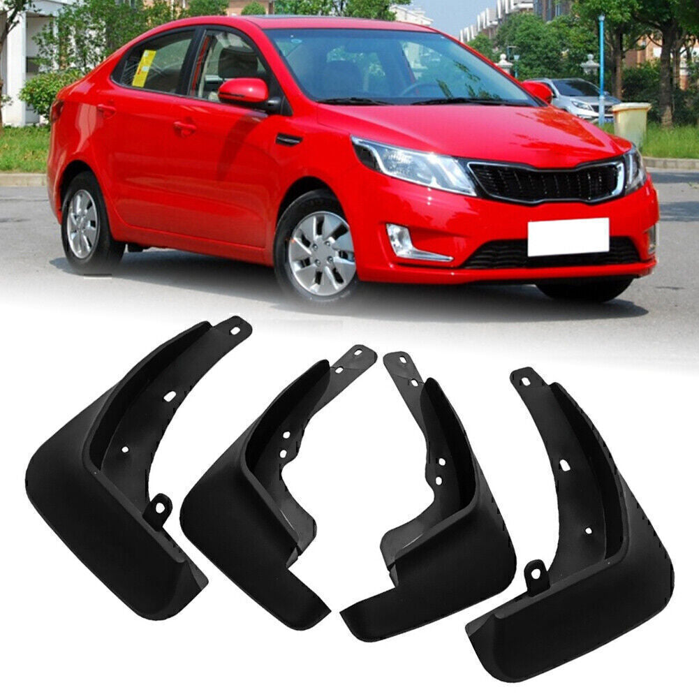 Front Rear Mud Flaps Deluxe Molded Splash Guard Fit 2012-2017 for Kia Rio UB Sedan