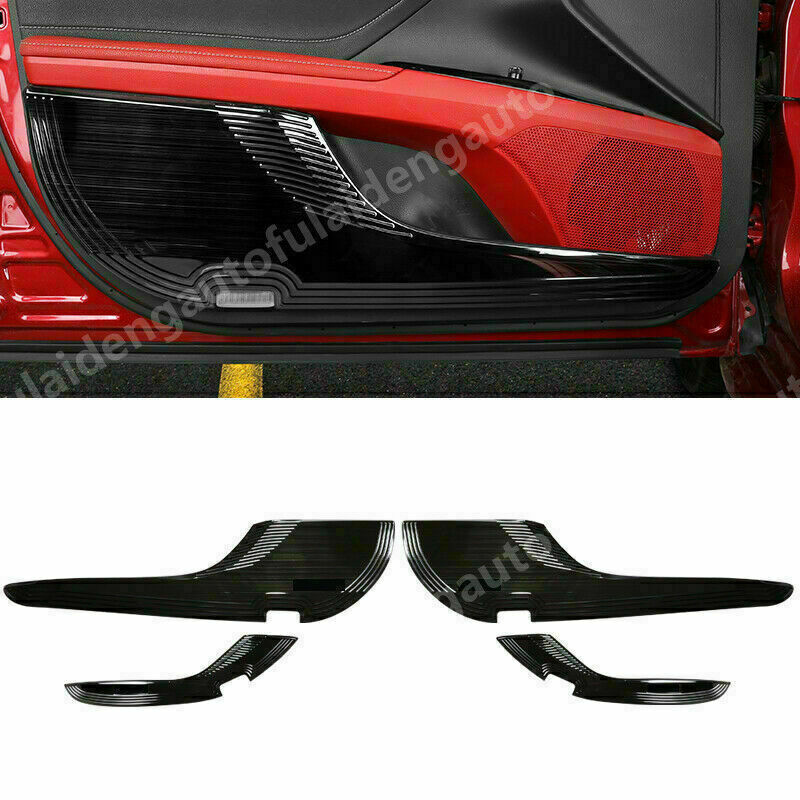 For 2018-2023 for Toyota for Camry Black steel Inner Door Anti-Kick Guard cover Trim 4x