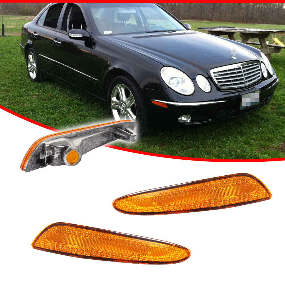 Amber lens front fender side marker corner lights applicable to 03-06 for Benz E-Class W211 AMG