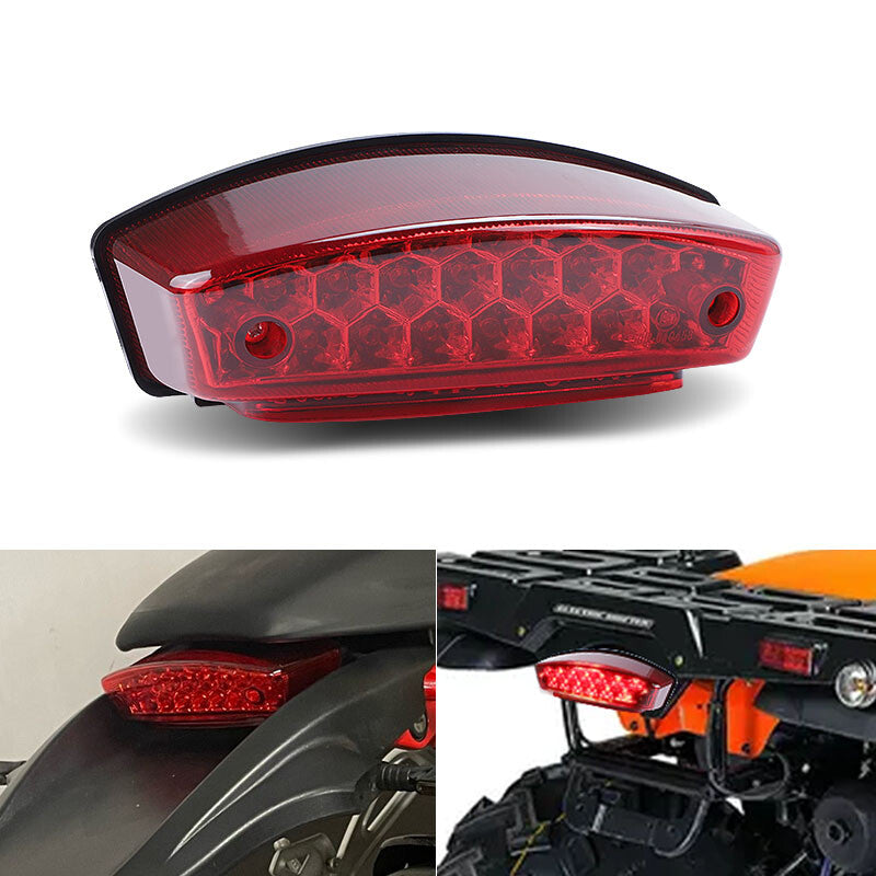 Motorcycle LED License Plate Running Lamp Rear Tail Brake Stop Light Universal