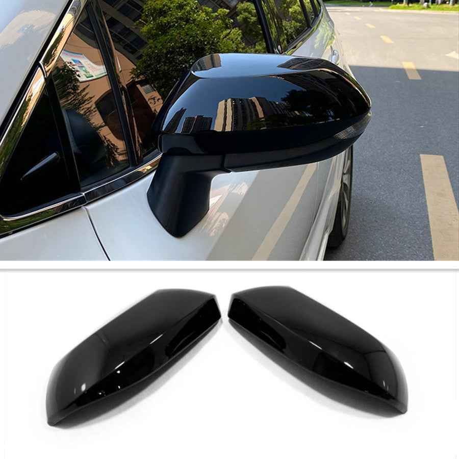 Glossy black Side Door Rearview Mirror Cover Overlay Trim for Corolla 2019-2023