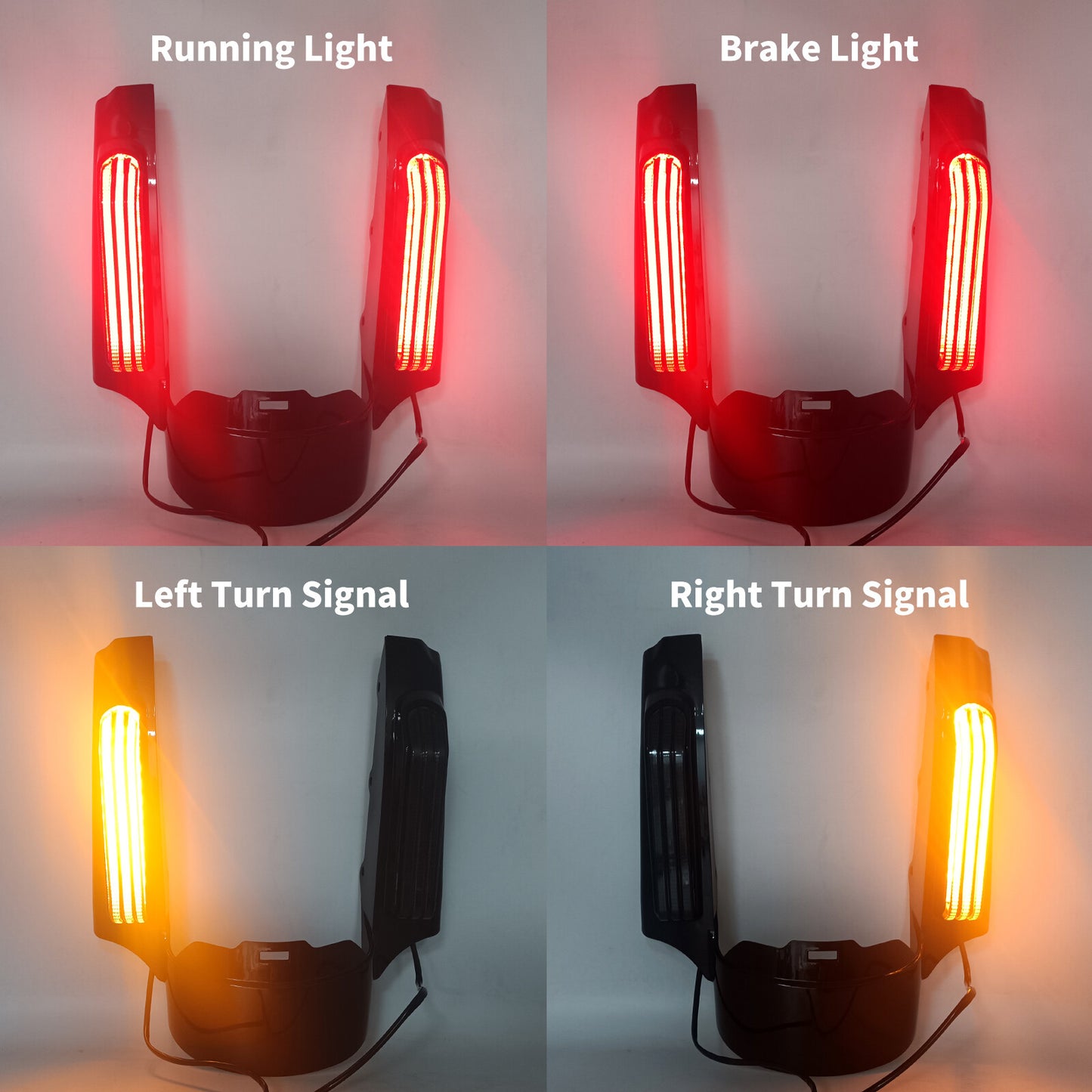 Rear Fender Fascia LED Light w/ Red Lens for Harley Road Electra Glide 2014-2023