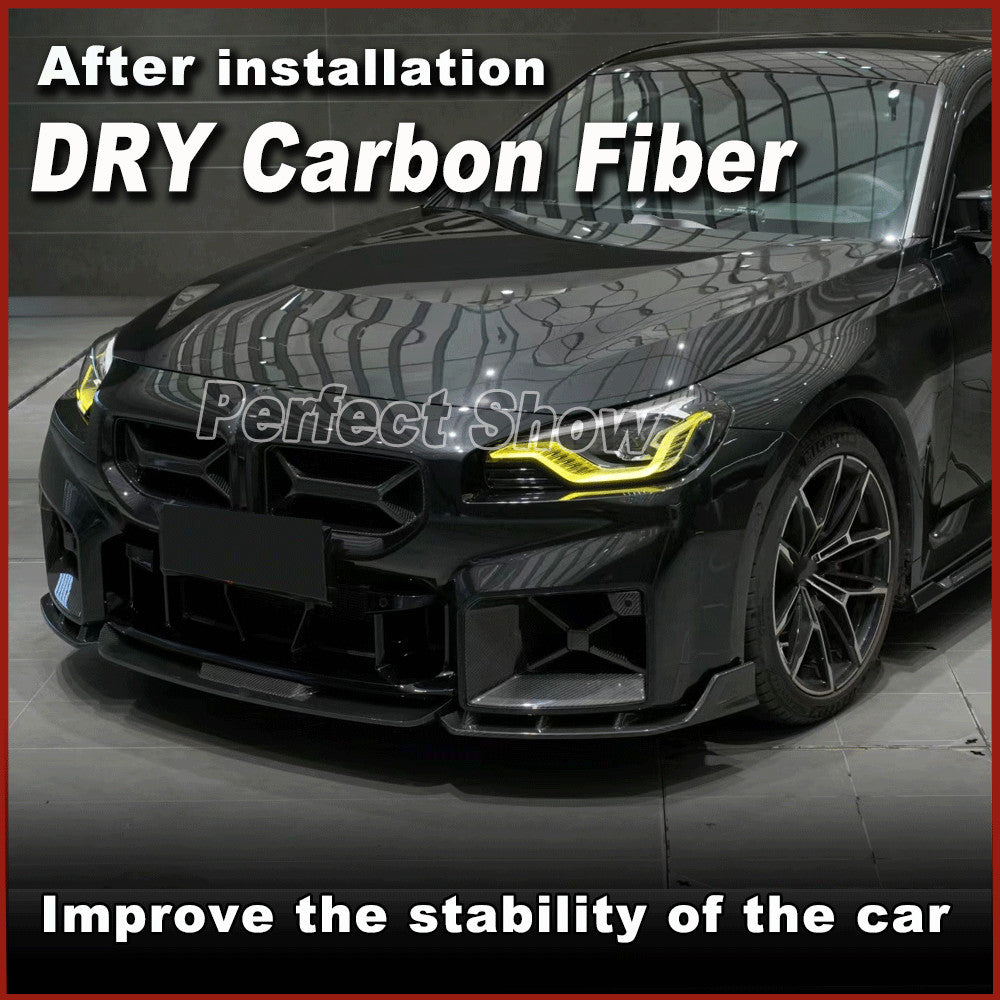 Fit for BMW M2 G87 2022-24 DRY CARBON Front Air Vent Intake Duct Inserts Covers