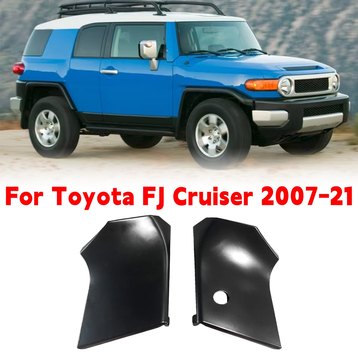1Pair for Toyota FJ Cruiser 2007-21 Hood Side Trim Cover Scratch Resistant Panel