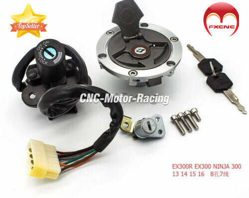 Suitable for Kawasaki ignition switch, gas cap, for seat lock key, Ninja300 2013-2015-2016-2017