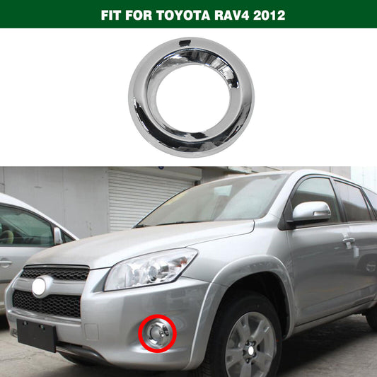 Chrome Front Left Fog Lamp Light Bezel Cover Ring Trim Fit for Toyota RAV4 2012