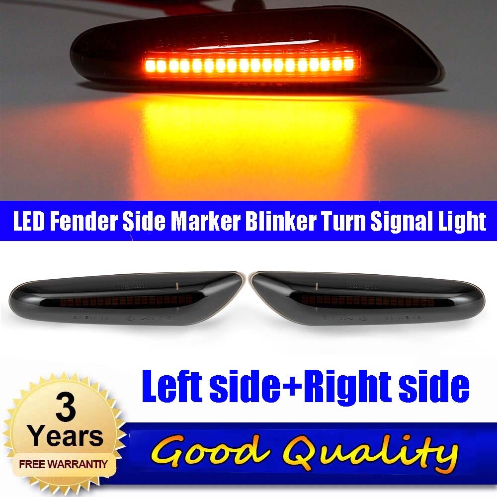 Left+Right LED Fender Side Marker Blinker Turn Signal Light for BMW E61 E83 E84