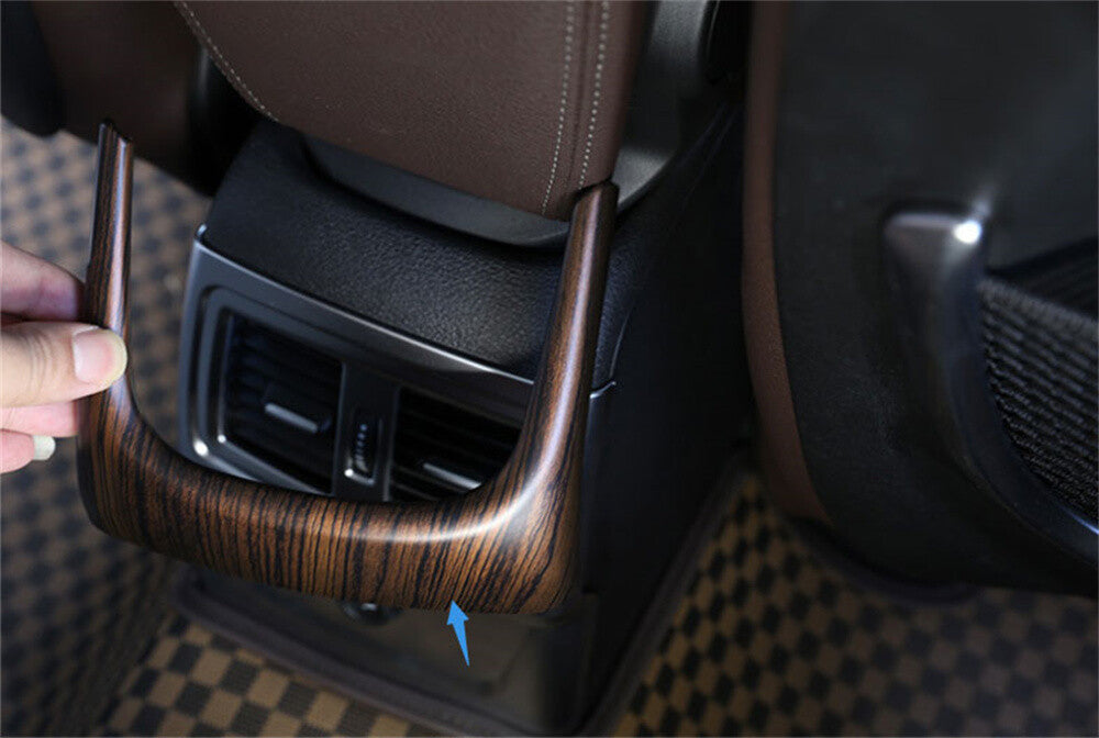Pine Grain ABS Armrest Box Rear U-shaped Cover for BMW X1 F48 2016+ X2 F47 18-22