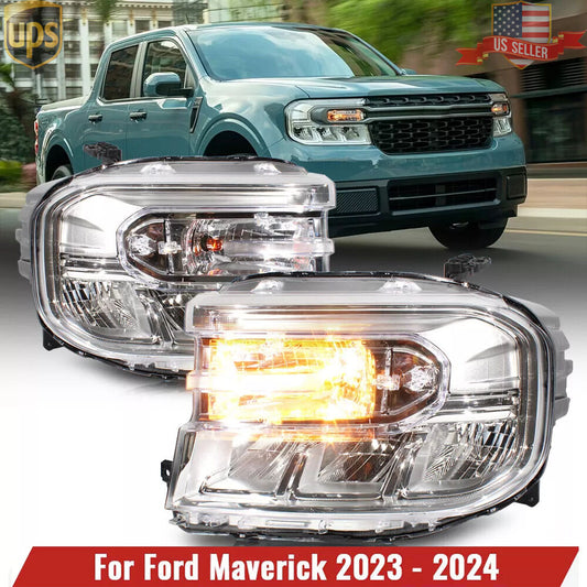 Pair Headlight Assembly For 2022-2024 for Ford Maverick RightLeft Side