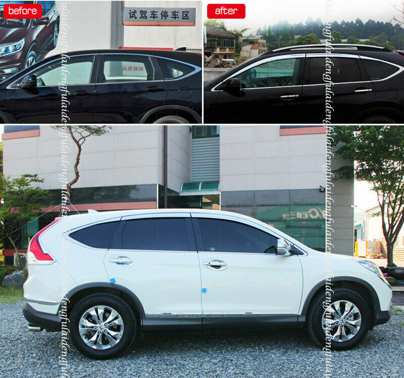 for Honda CR-V 2012-16 Chrome Window Visor Vent Sun Shade Rain Guard Door Visor