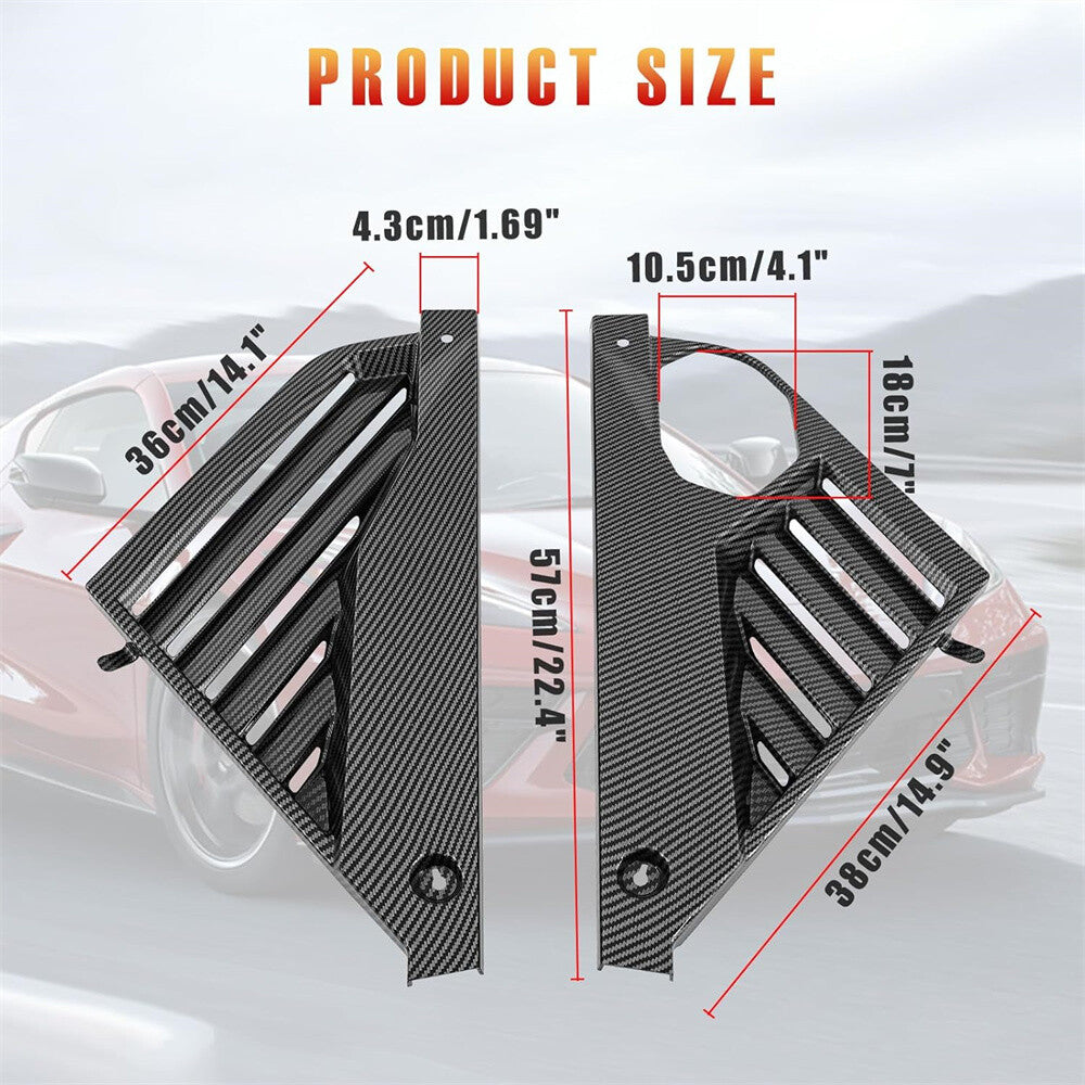 LH+RH Engine Bay Panel Cover for Corvette C8 Stingray Z06 E-Ray Coupe 2020-2024