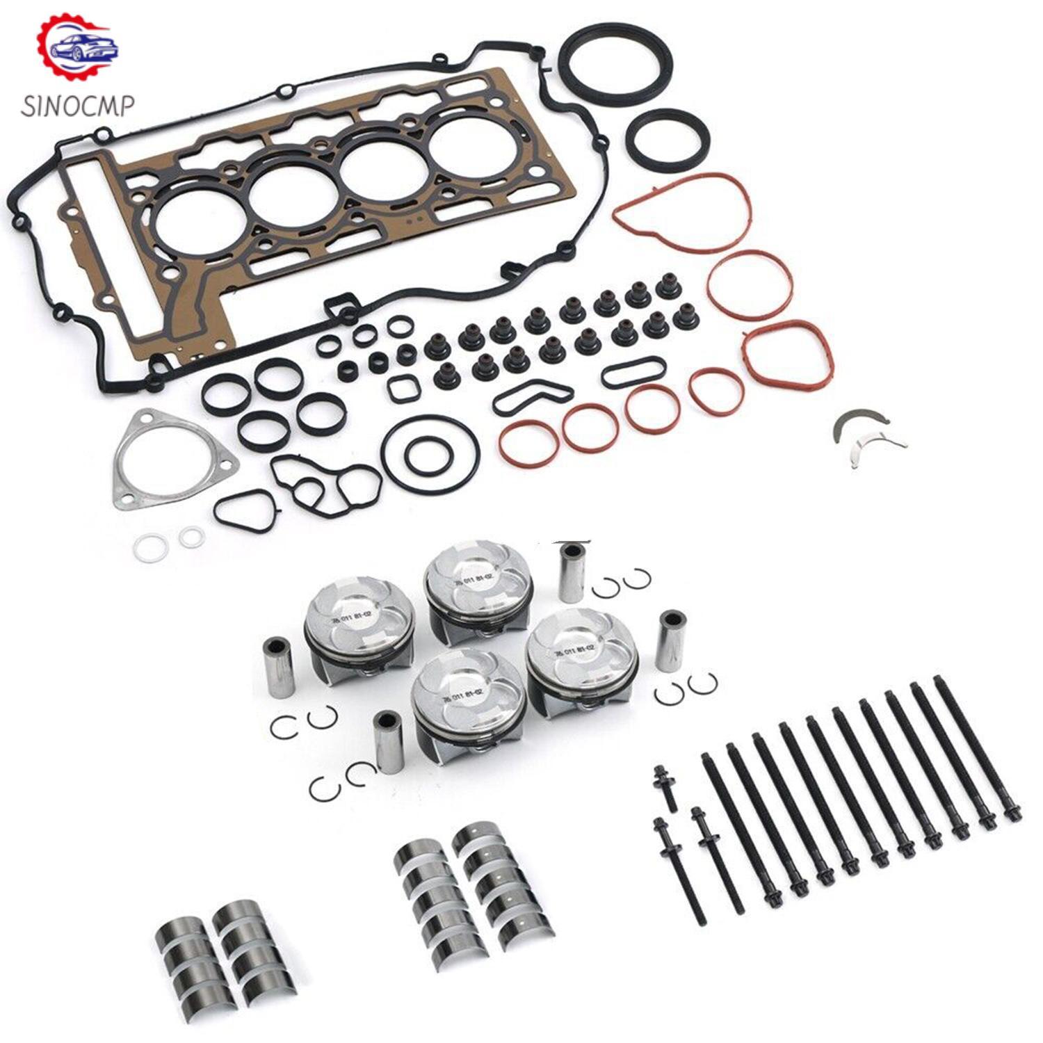 Engine Overhaul Gaskets kit w/ Head Bolts Main Bearings Set for F20 F21 N12 N13