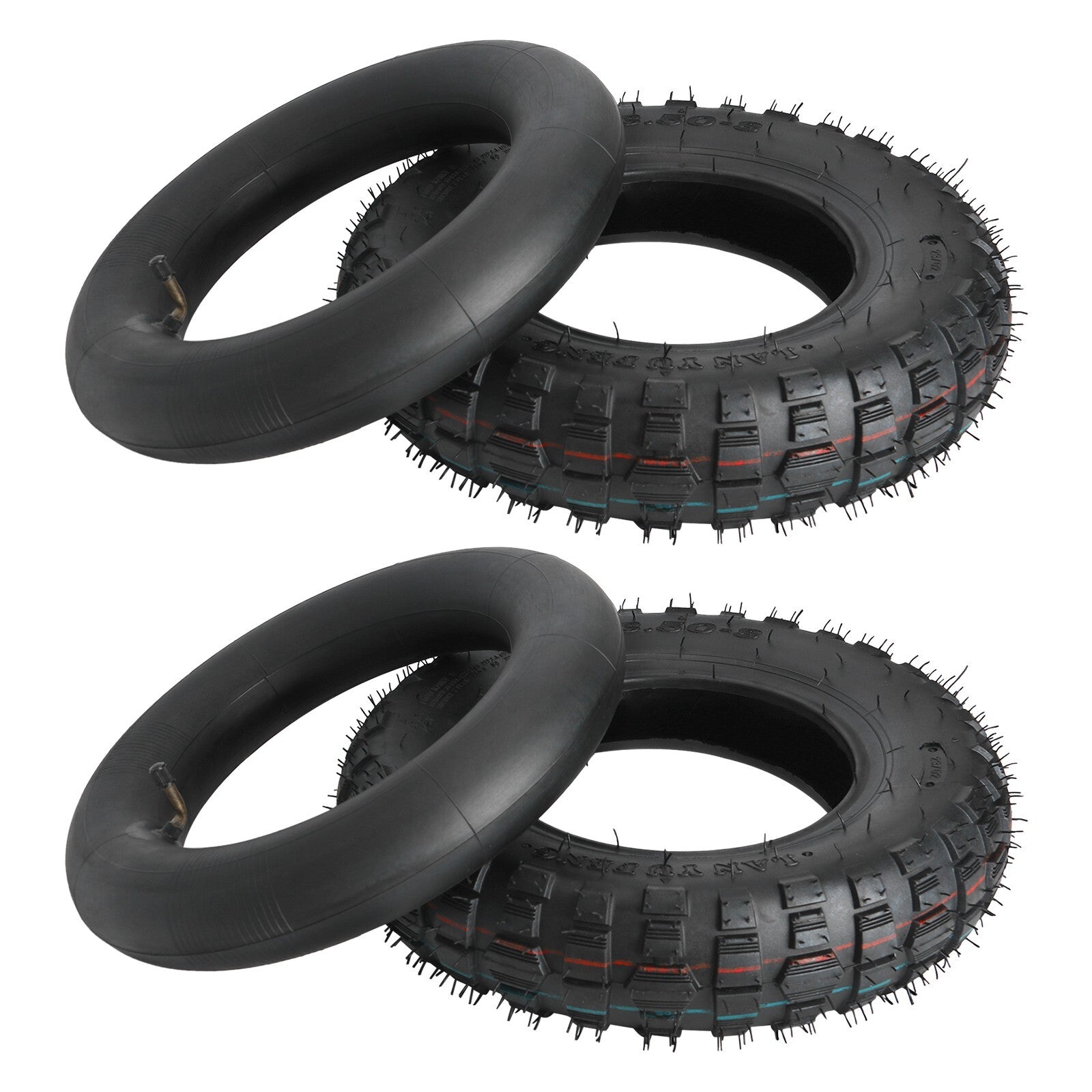 2-Piece Off-Road 3.50-8 Tire Tubing for Honda Z50 Trail Pit Bikes/Electric Scooters for Lawns and Gardens