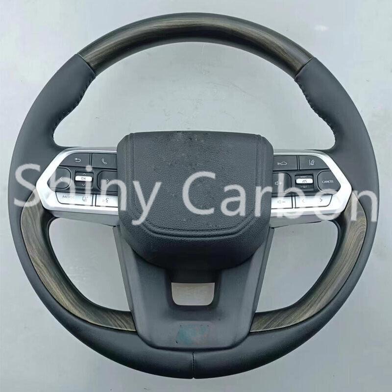 Custom wood-grain steering wheel for Toyota for Land Cruiser LC300 2022+