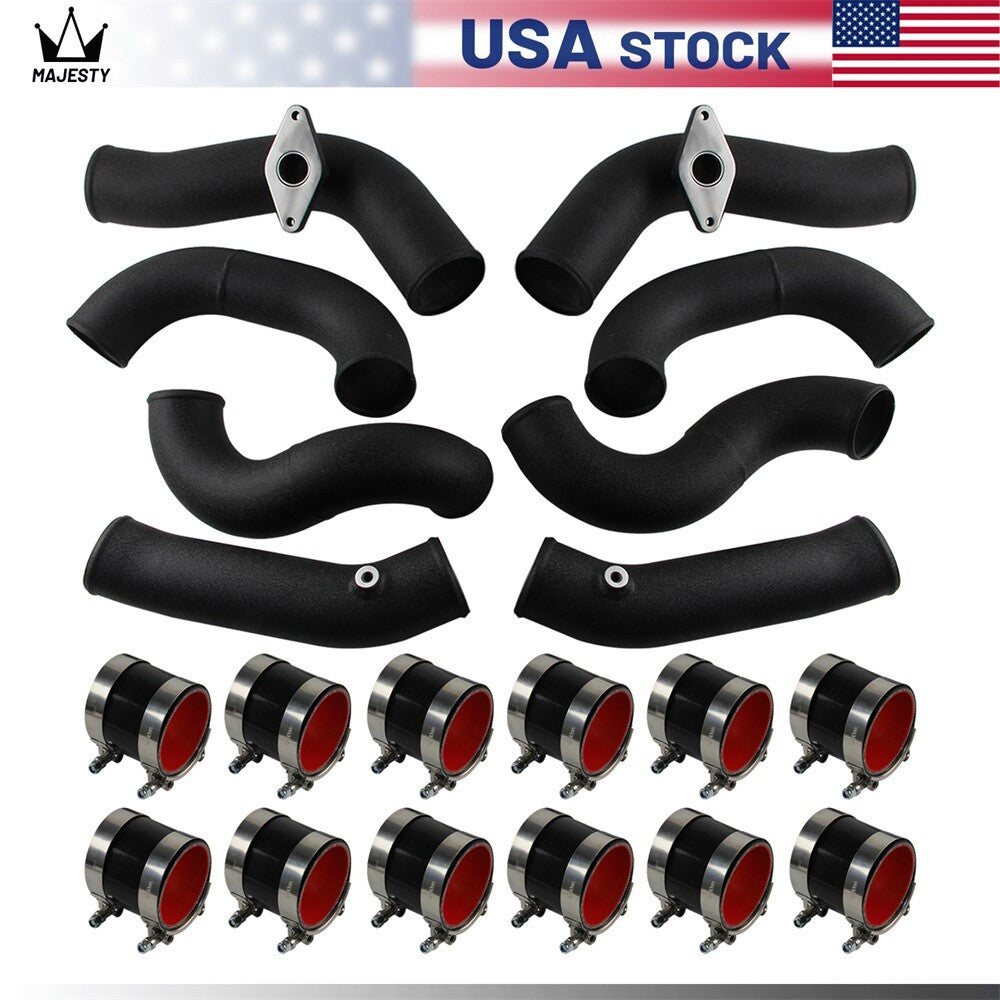Turbo Intercooler 70mm Piping Kit for Nissan GT-R R35 VR38DET VR38 09-15 Black