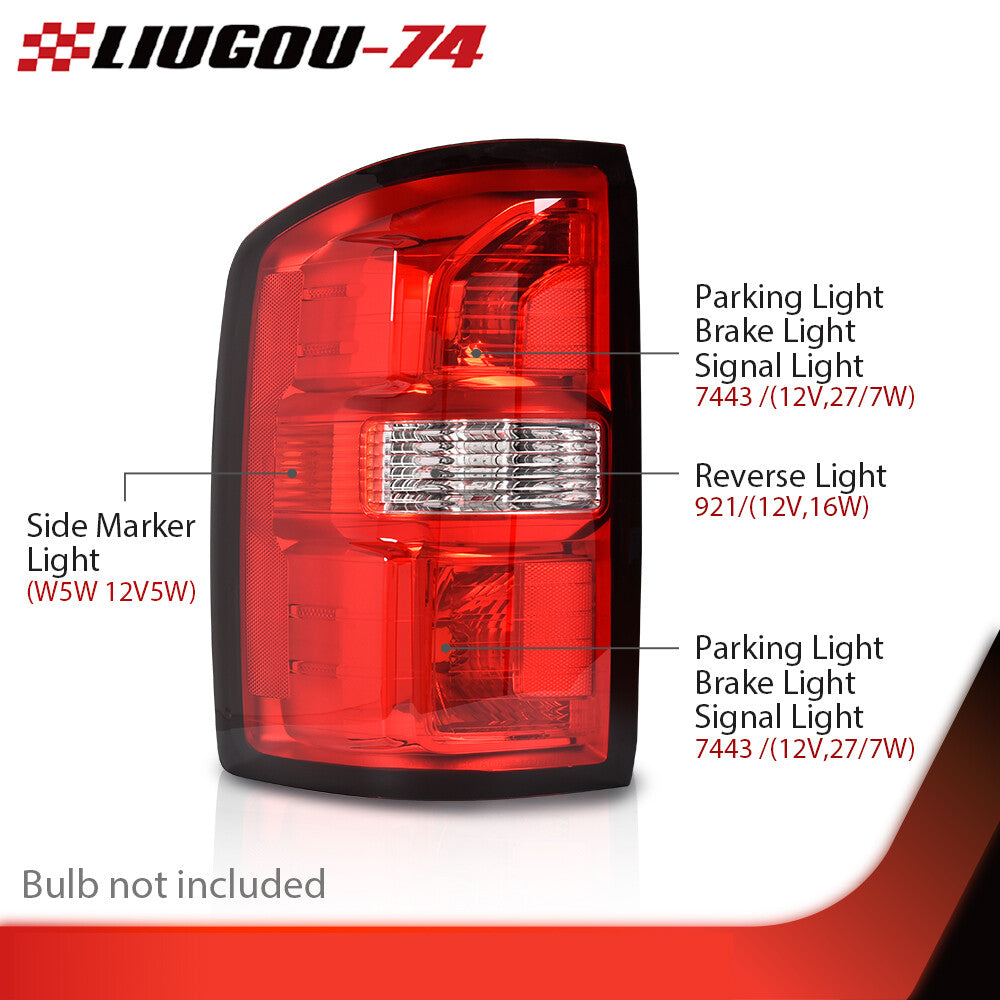 Suitable for 14-18 for GMC for Sierra 1500 2500 3500. Taillight and brake light on the left drive side.