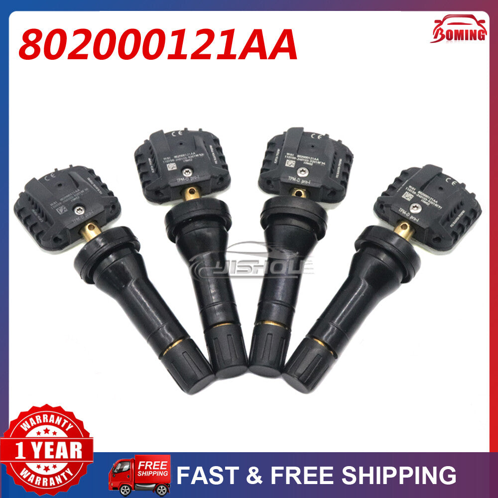 4PCS New 802000121AA for Chery Tiggo 3 3X 5X 7 7 Plus TPMS Tire Pressure Sensor