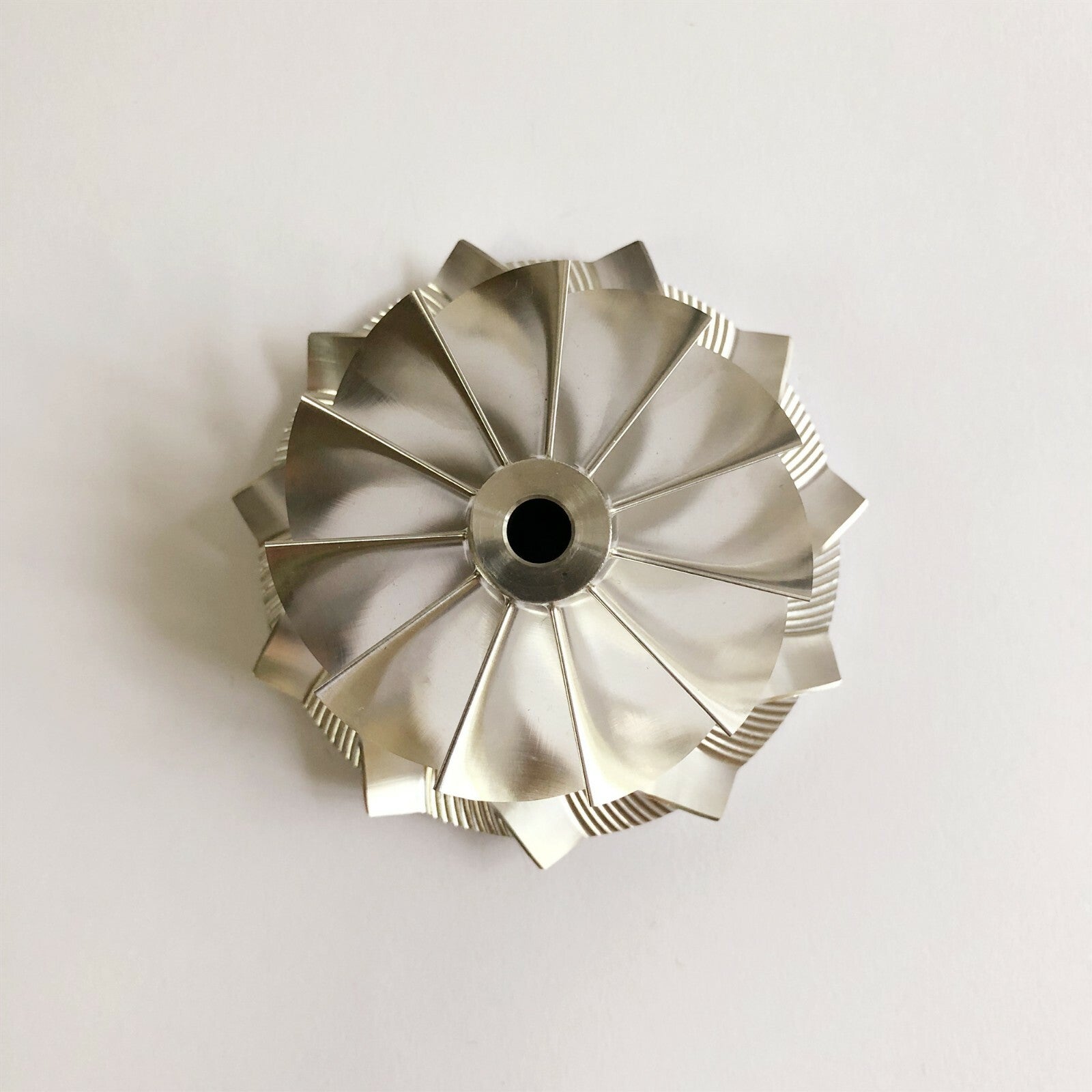 RHF55 52.56/68.00 mm 11+0 blade high-perforation turbine blank compressor wheel