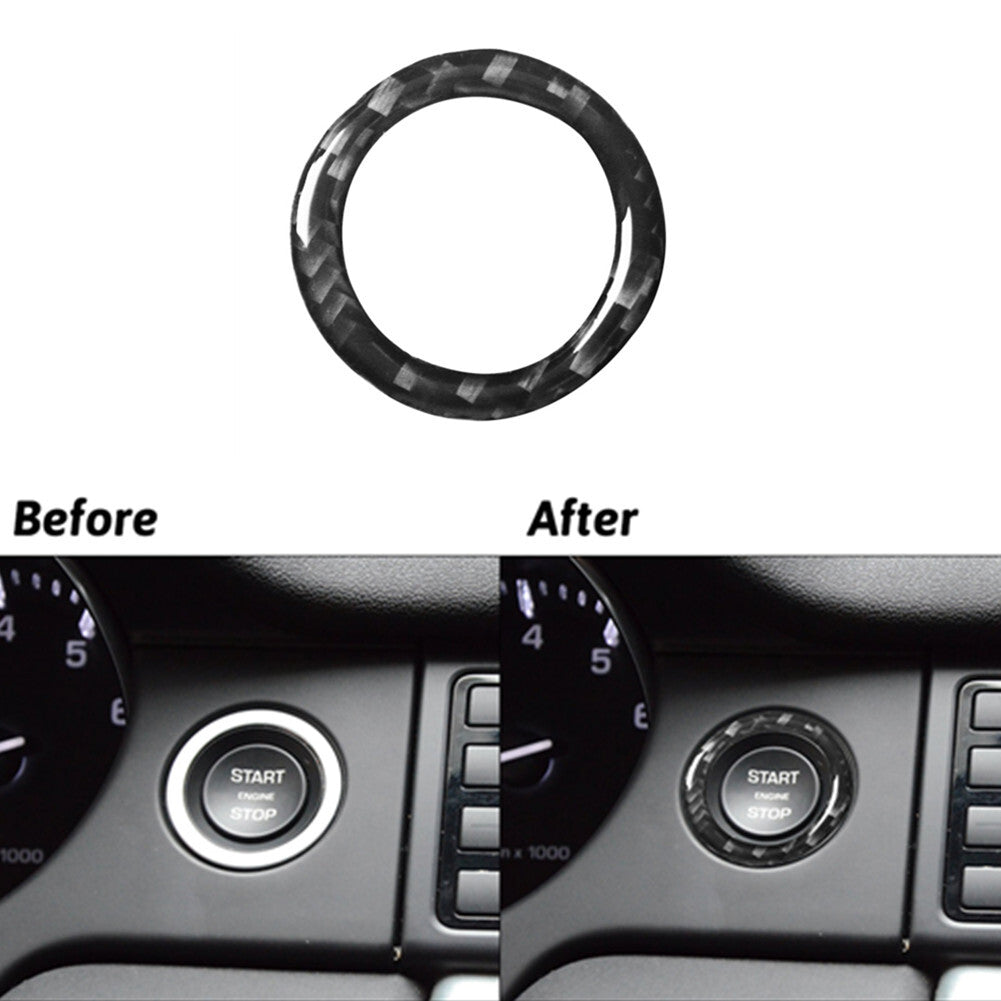 Carbon Fiber Start Button Trim for Land Rover Discovery Sport 2015-2019