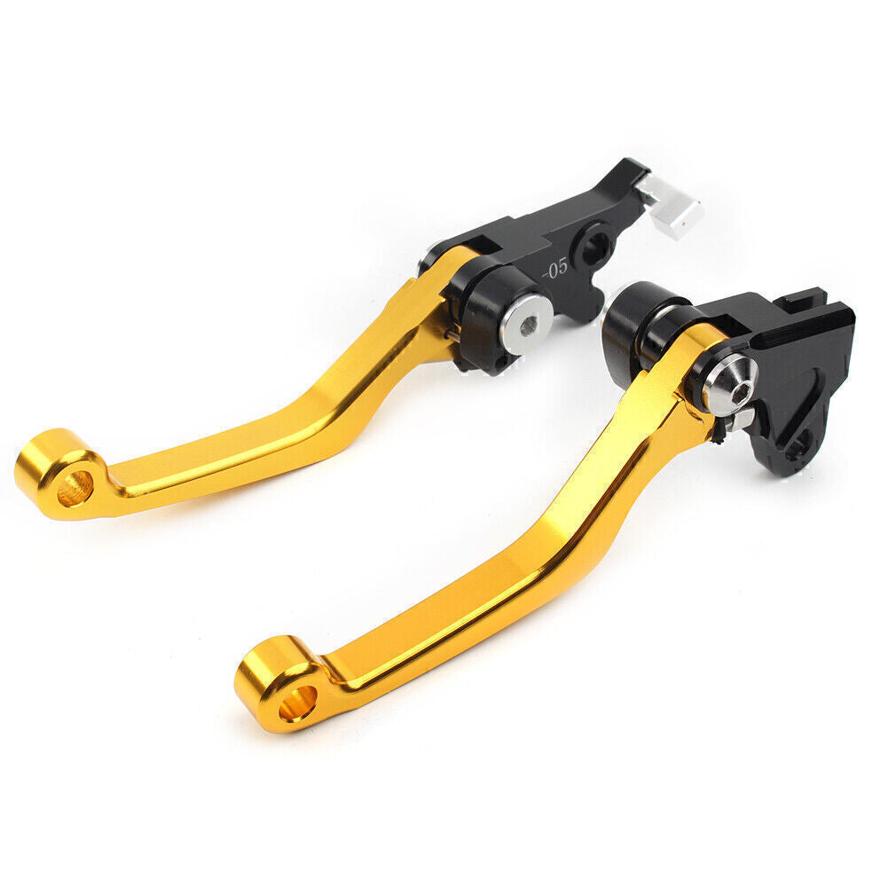 CNC Pivot Brake Clutch Levers GOLD Fit for Honda XR250 1995-2007 XR400 2PCS Aluminum
