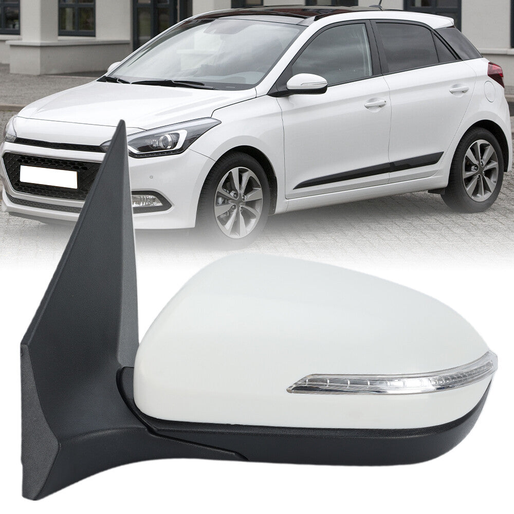for Hyundai I20 MK2 GB IB 2015-2020 Wing Mirror Rear View Mirror Left White 5 Wire