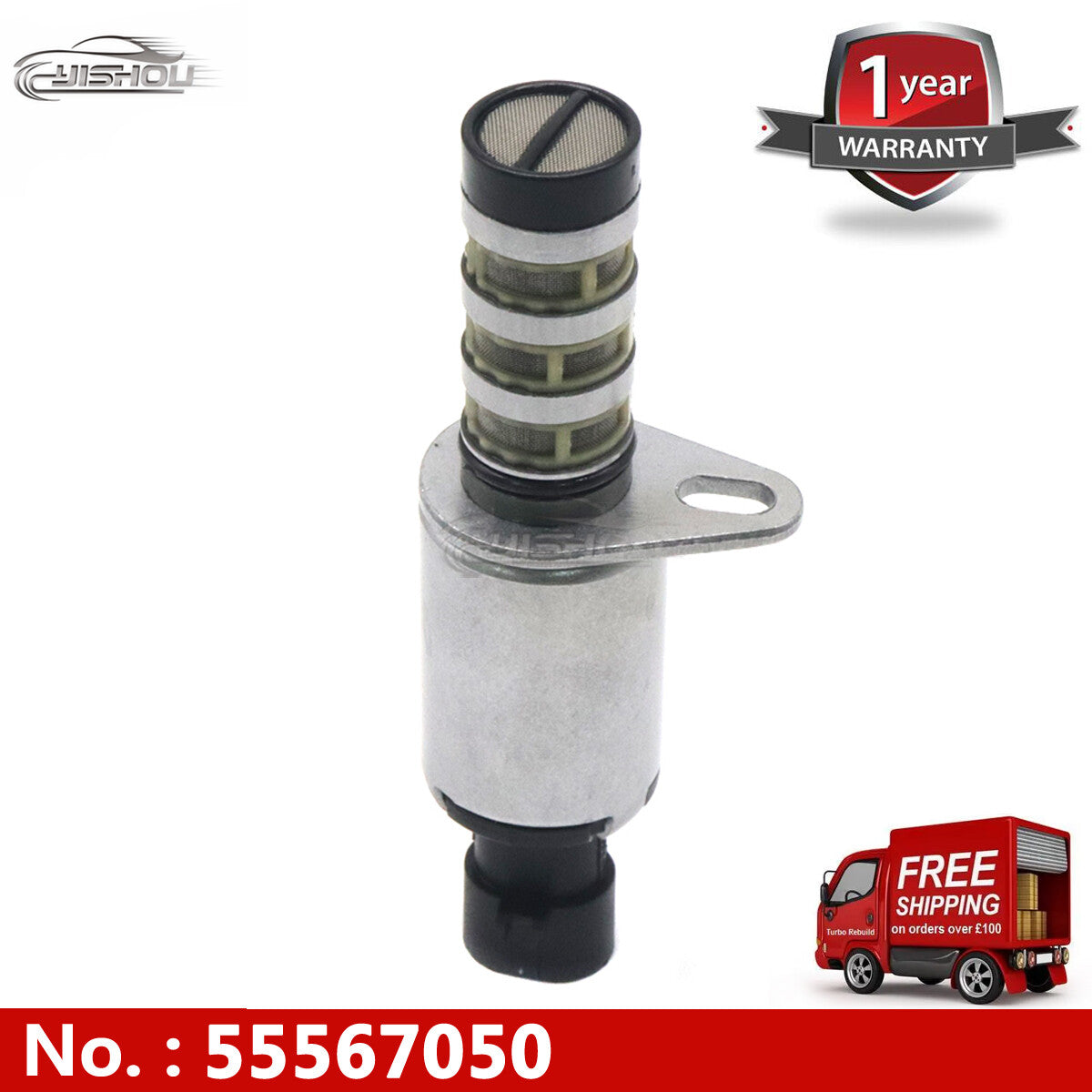 55567050 is a VVT (Variable Valve Timing) solenoid valve suitable for Chevrolet for Cruze Sonic 1.6L and 1.8L engines.