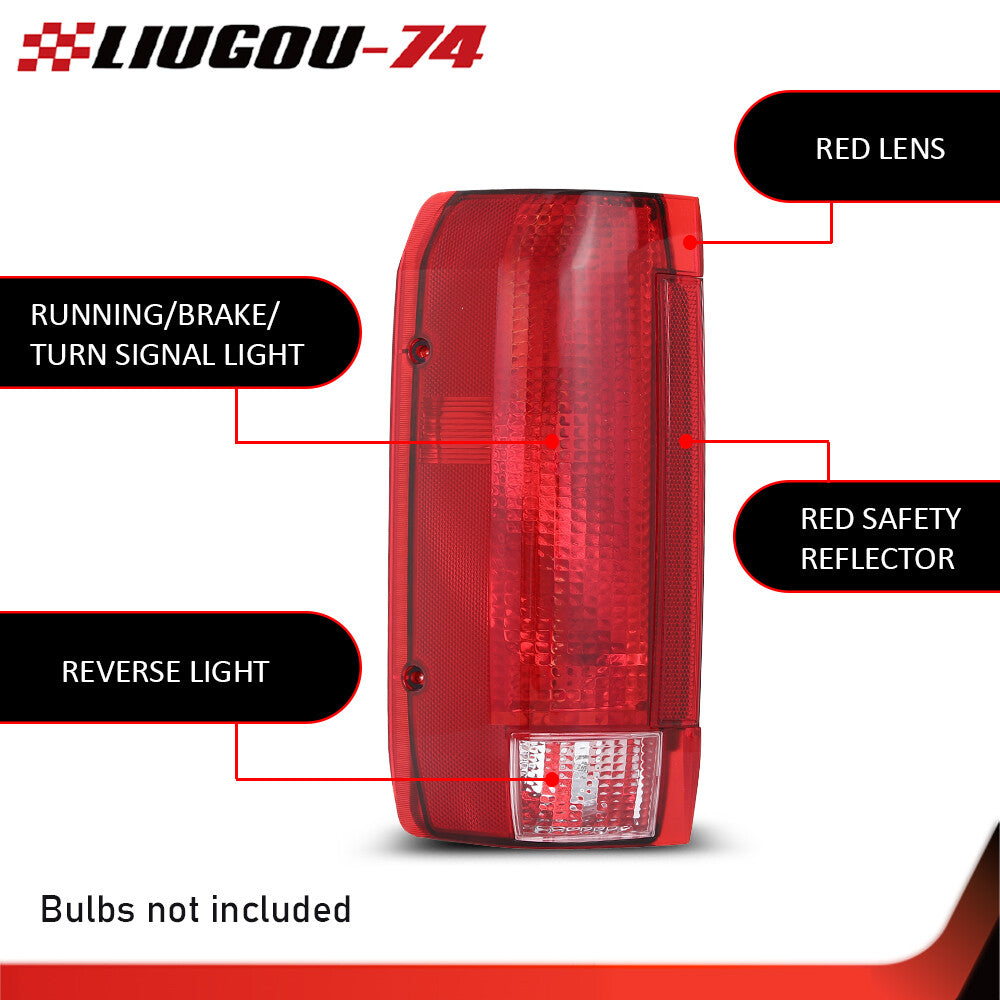 Taillight left and right light kit suitable for Ford F150, F250, F350, and for Mustang models ranging from 90-97 mph.