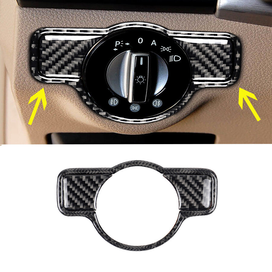 for Mercedes-Benz ACE CLA GLA GLK Carbon Fiber Headlight Button Trim B