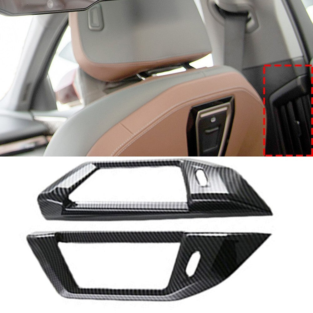 ABS Carbon Fiber B-pillar Air Outlet Vent Frame Trim Cover for BMW 5 Series 2024