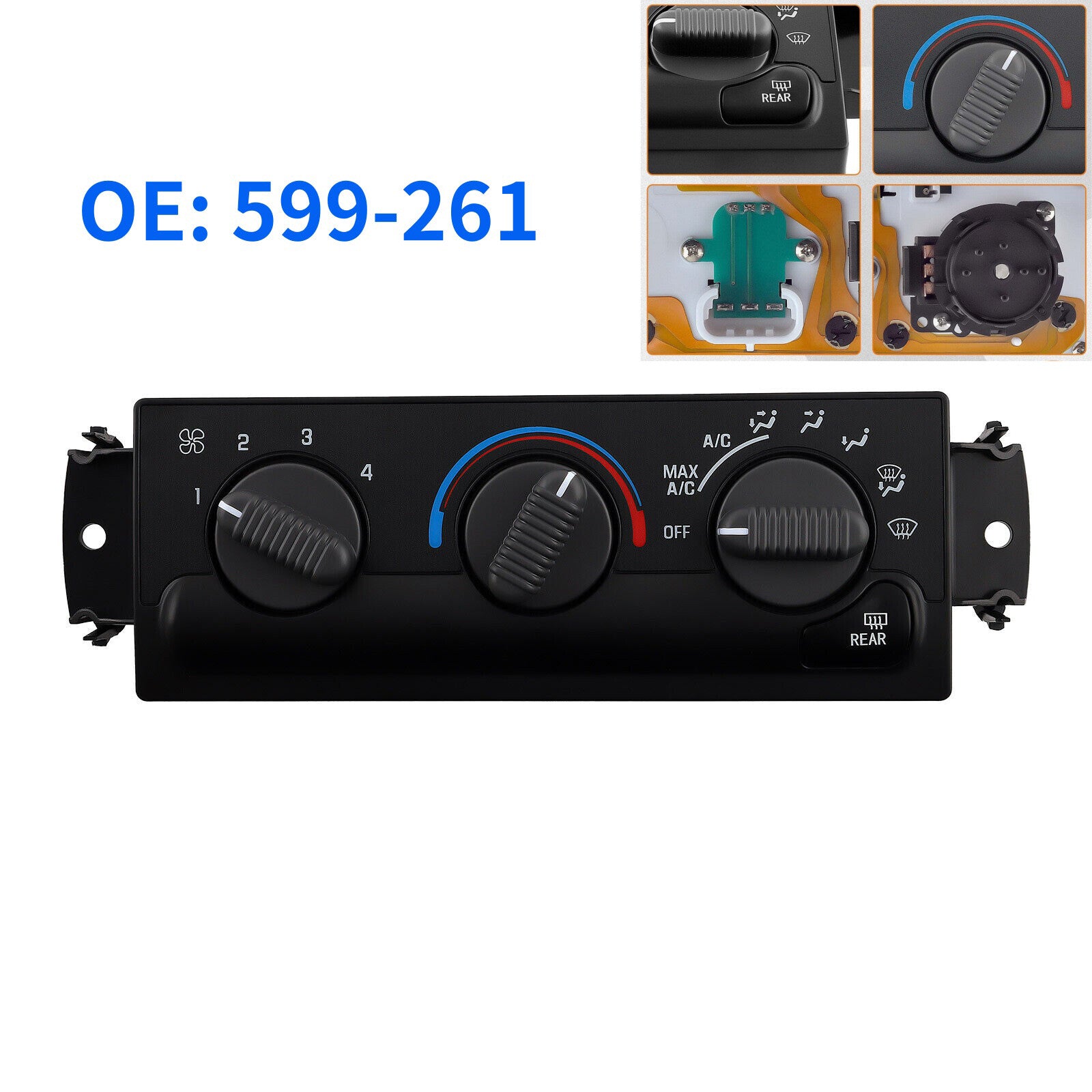 A/C Heater Climate Control Switch for Oldsmobile Bravada 1999-2002 599-261